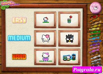 Игра Вышиваем крестиком хелло Китти Вышиваем крестиком хелло Китти картинка 1